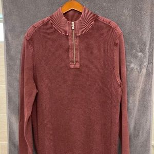 Maroon Tommy Bahama quarter-zip.